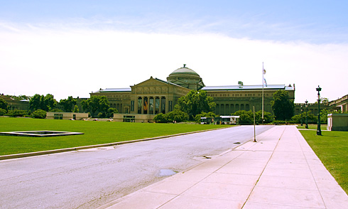 Front of Museum of Science Industry building