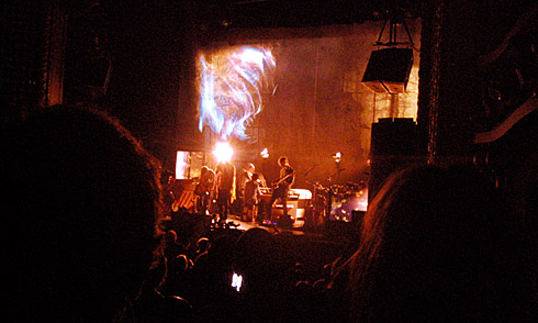 Swirling Lights above Jonsi on stage
