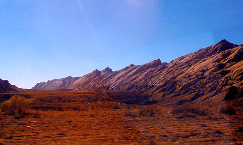 Eroded rock ridge in Utah