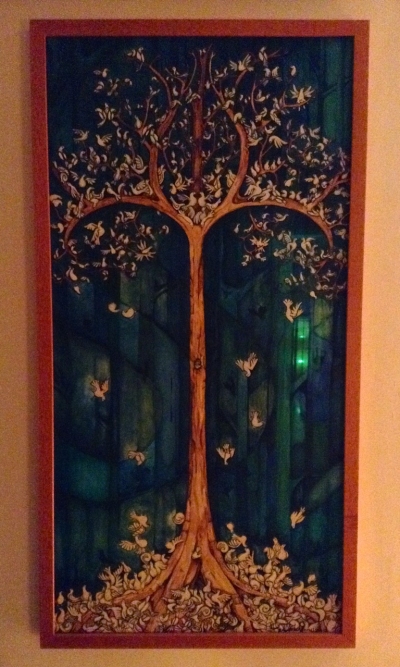 Doves in an Elvish Tree painting
