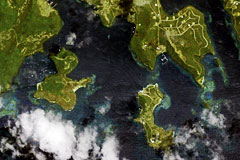 Grenada Coastline Satellite Photo