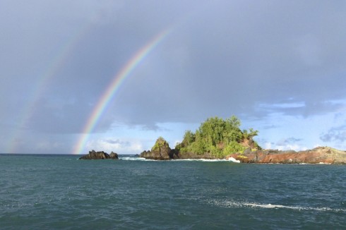 Double Rainbow over Hana Bay, Maui