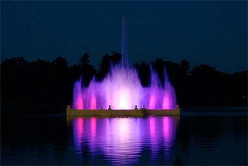 Prismatic Electric Fountain in ghost-like violet shapes Prismatic Electric Fountain in ghost-like violet. Could this fountain be haunted?
