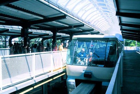 Monorail Tram near Space Needle Monorail Tram near Space Needle