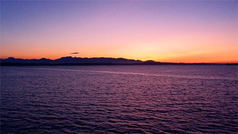 Orange and Violet Sunset over Puget Sound Orange and Violet Sunset over Puget Sound