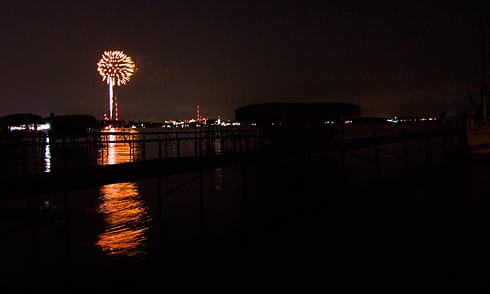 Orange Sherbet firework over Lake Mendota Orange Sherbet firework over Lake Mendota