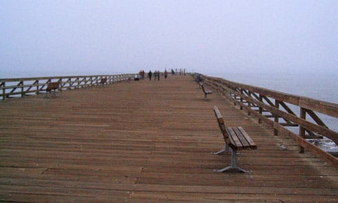 Long Wooden Pier with benches Long Wooden Pier with benches