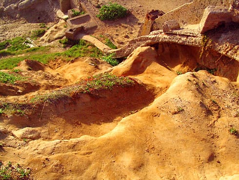 Rusty-Orange sand path to Sutro Bath Rusty-Orange sand path to Sutro Bath