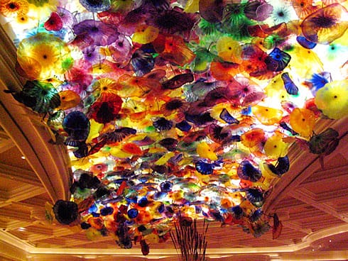 Stained-Glass flowers on the ceiling Stained-Glass flowers on the ceiling