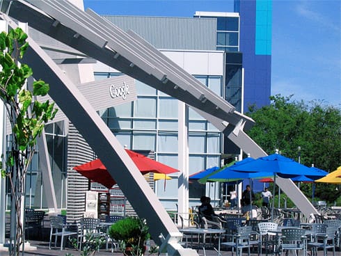 Colorful Umbrellas of Google Cafe Colorful Umbrellas of Google Cafe