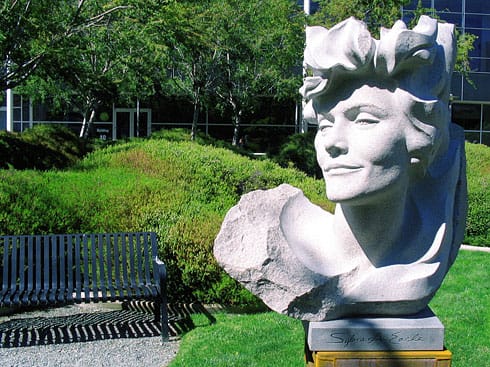 Sylvia A. Earle sculpture on Google Lawn Sylvia A. Earle sculpture on Google's Lawn