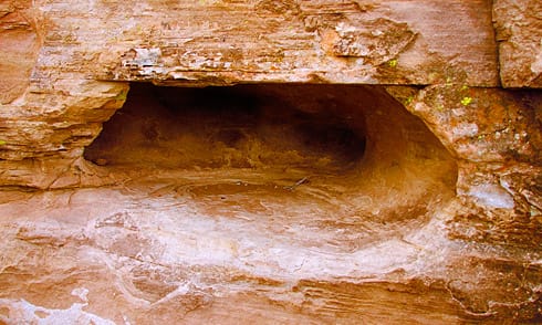 Natural cave hollowed out in sandstone Natural cave hollowed out in sandstone