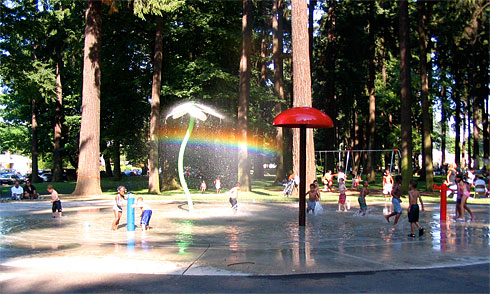 The Rainbow under the Park Fountains