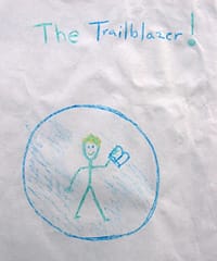 The Trailblazer superhero drawing