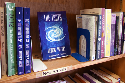 Copies of The Truth Beyond the Sky on shelf