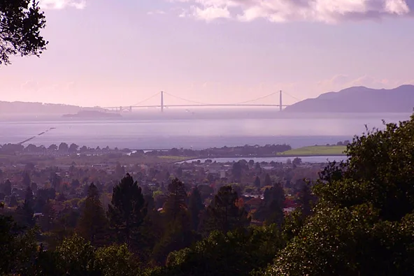Golden Gate bridge in the far distance