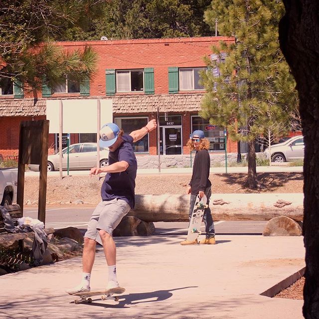 Skateboarders at Kings Beach near Lake Tahoe