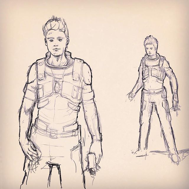Concept Sketches for Zahn from The Truth Beyond the Sky