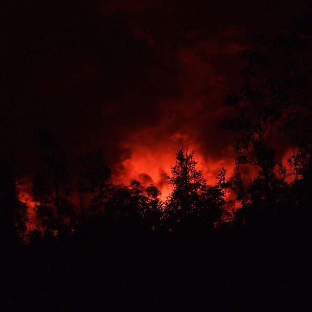 Glow in the Clouds from 2018 Lava Flow (Puna, Big Island, Hawaii)