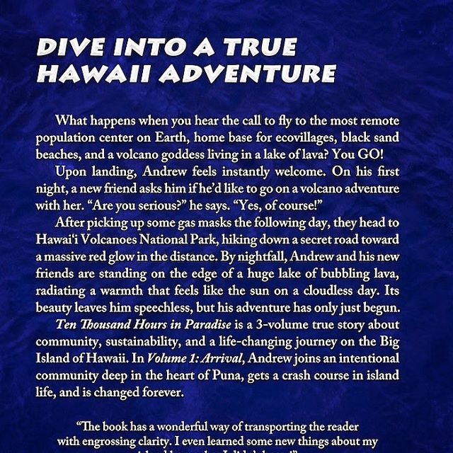 New Back Cover description for Ten Thousand Hours in Paradise: Arrival