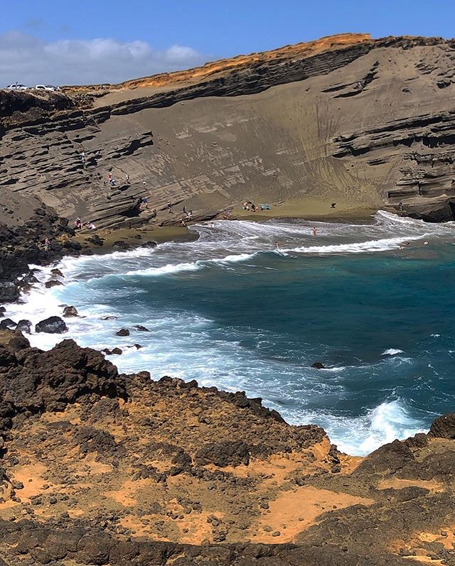 Hike to Green Sand Beach, South Point, Big Island, Hawaii