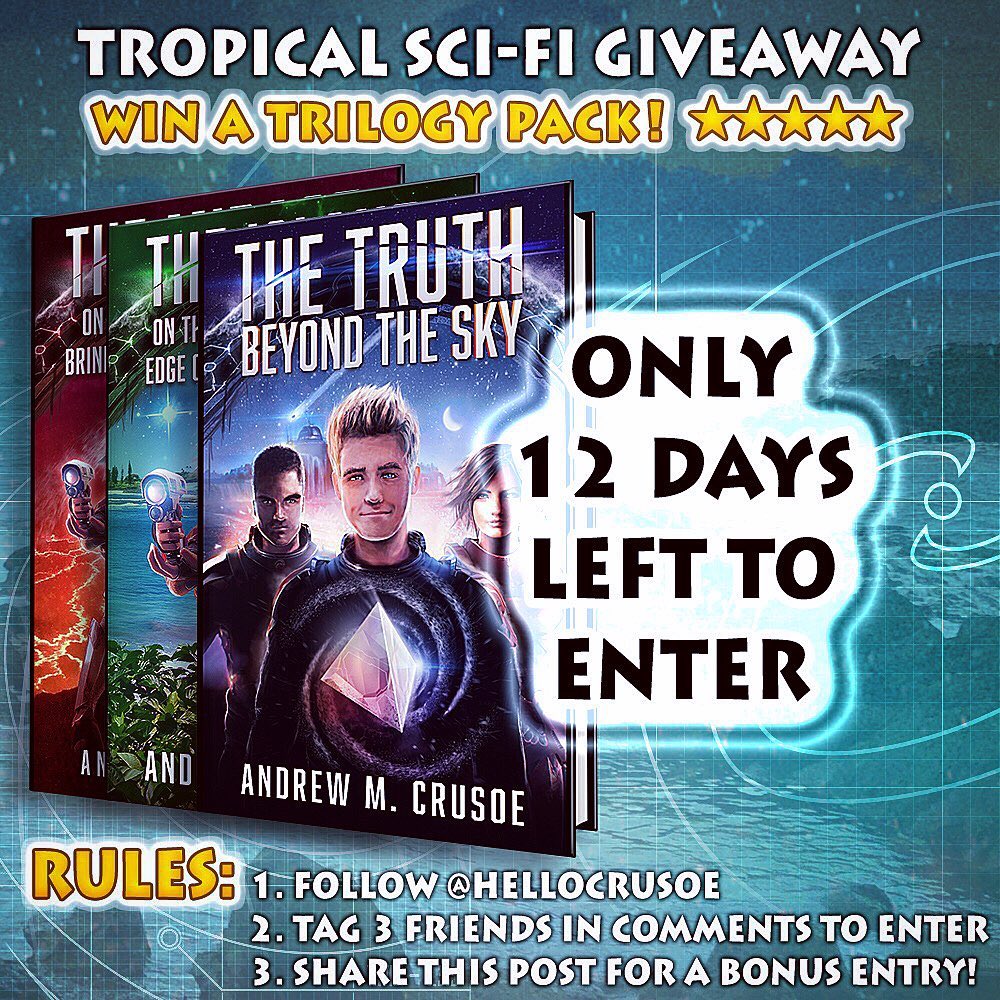 12 DAYS LEFT to enter Tropical Sci-Fi Trilogy giveaway and get a free book