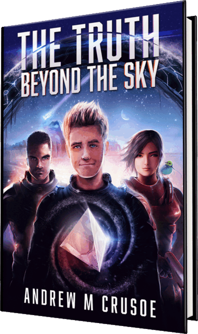 The Truth Beyond the Sky book cover by Tropical Sci-Fi author Andrew M. Crusoe
