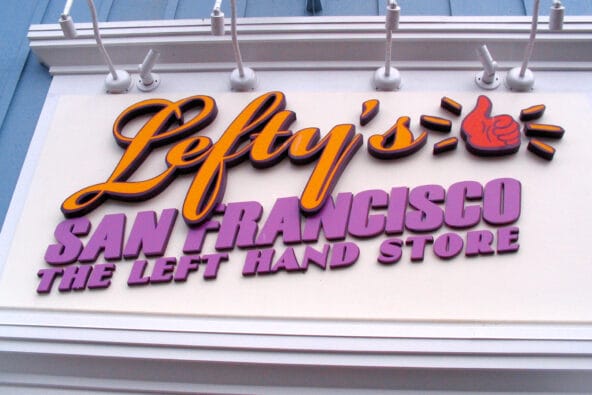 Lefty's San Francisco Left Hand Store sign