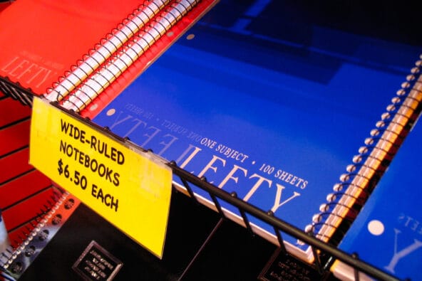 Wide Ruled Lefty Notebooks