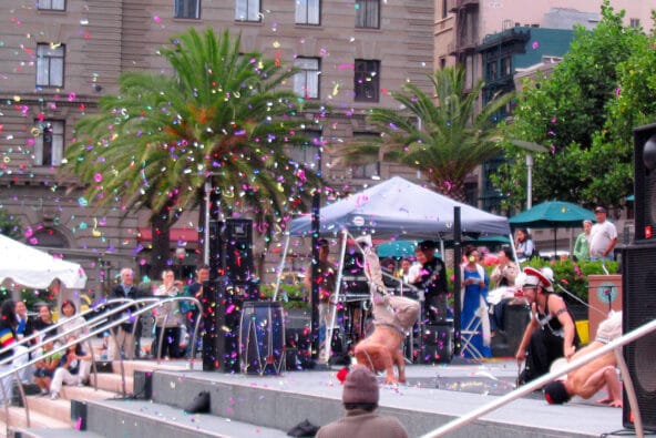 Confetti n Breakdancing at Korean Day Festival Union Square