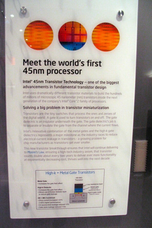 About the World's 1st 45nm processor