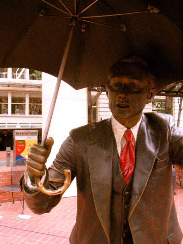 Allow Me statue by Johnson closeup