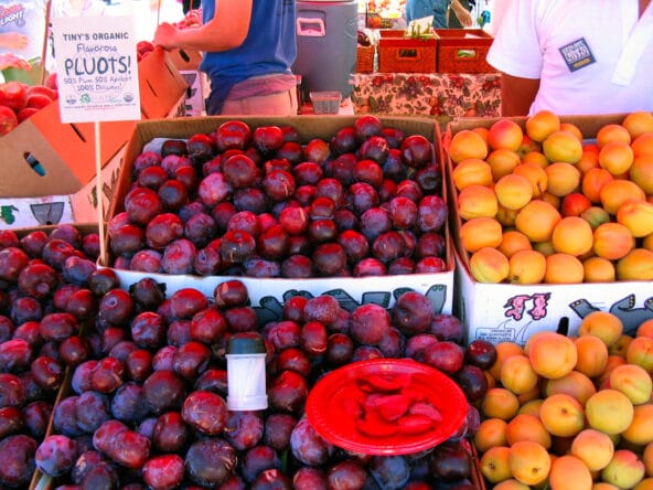 Baskets of Purple Pluots! (plum apricot hybrid)
