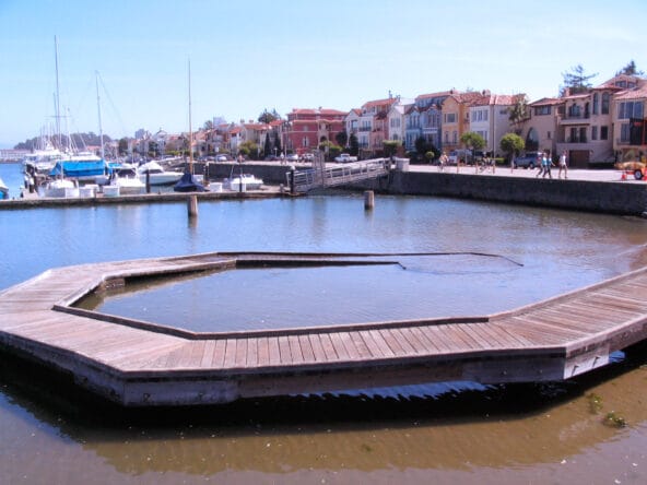 Curving Pier near Marina Boulevard