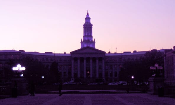 Denver City n County Bldg silhouette
