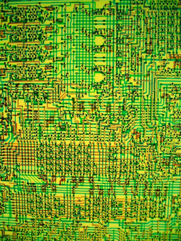 Diagram of Early Intel chip