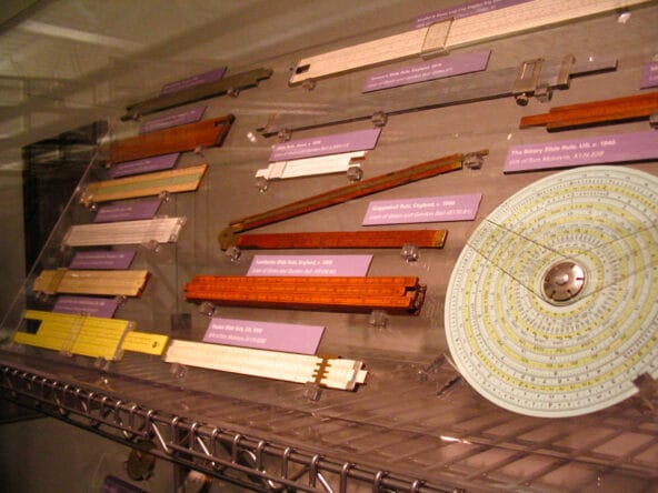 Dozen of Wooden Slide Rules