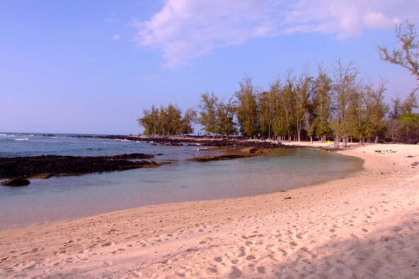 First glimpse of whitesand beach