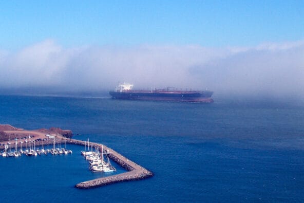 Freighter in San Francisco Bay