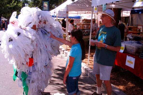 Girl meeting Plastic Bag Monster