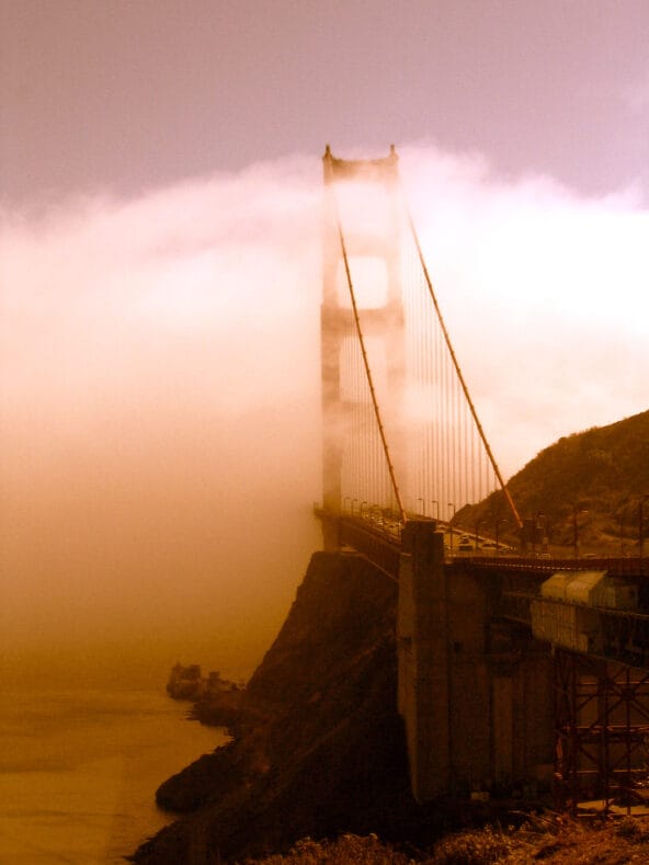 Golden Gate Bridge within fog 2