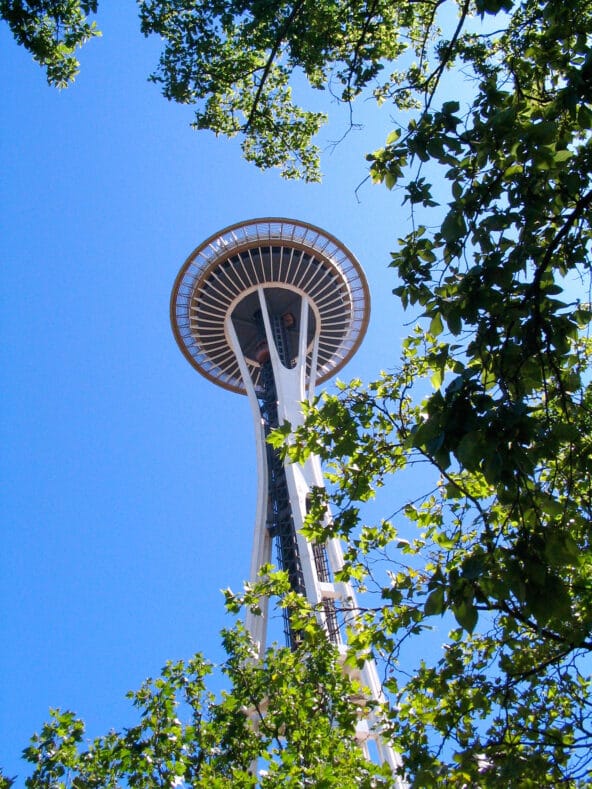 Green Foliage around Space Needle