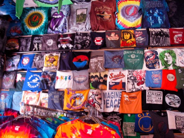 Huge Haight Ashbury shirt wall