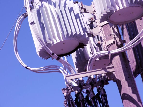 Huge Power Transformers on pole