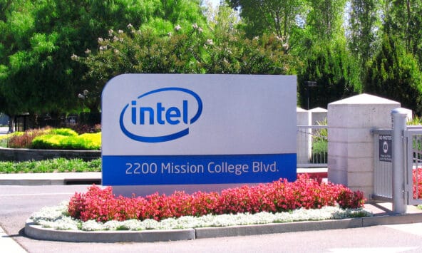 Intel Campus entrance sign