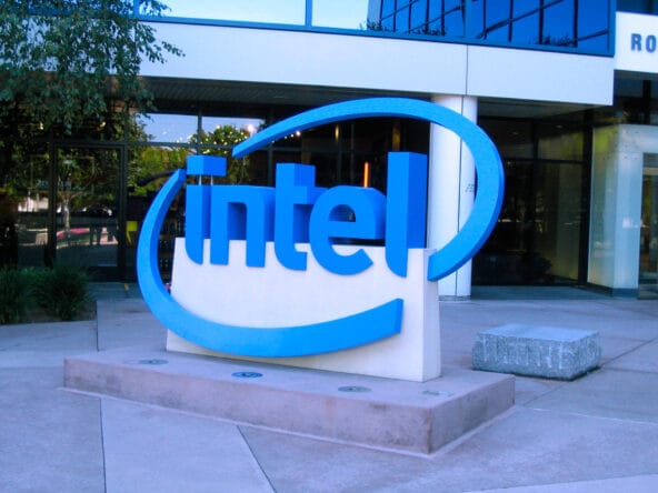 Intel logo sculpture (sign)