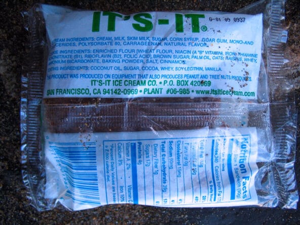 It's It wrapper (ingredients n nutritional value)