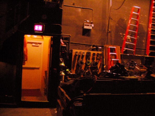 Ladders backstage at The Pabst Theater