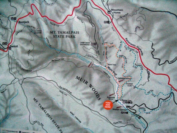 Map of Mt Tamalpais State Park