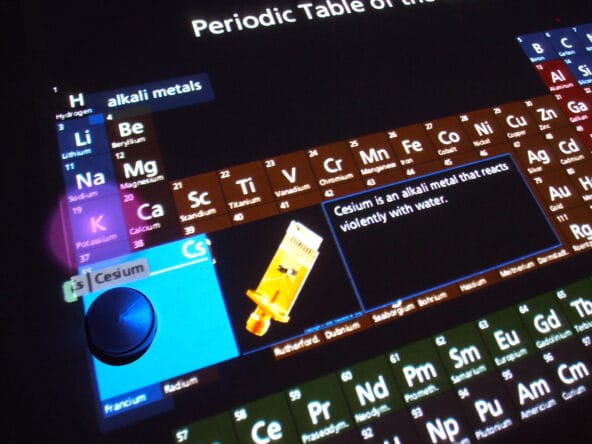 Periodic Table defining Cesium